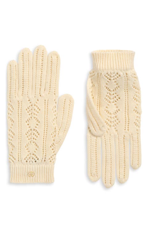 VLOGO Signature Pointelle Knit Gloves