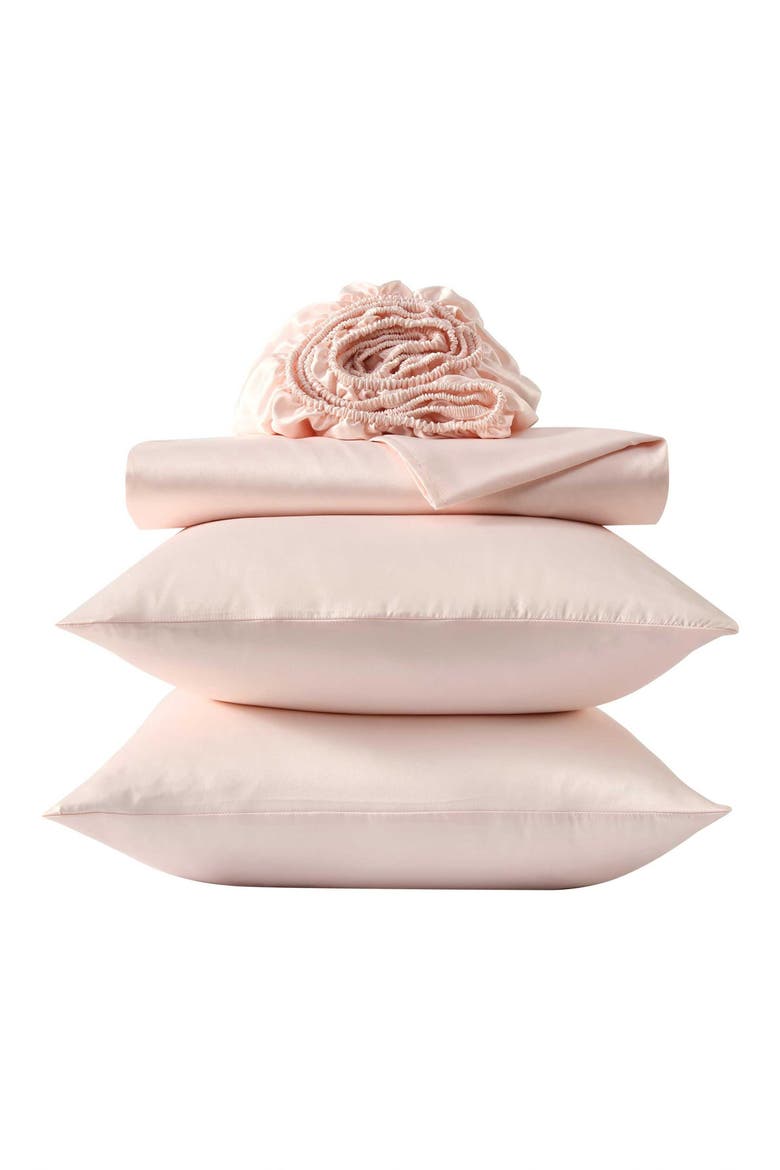 Satin Bliss Solid Sheet Set, Alternate, color, LIGHT PINK