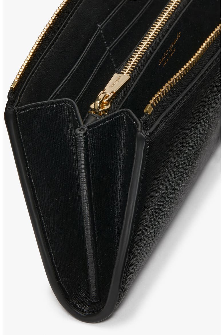 devin saffiano leather wallet, Alternate, color, BLACK