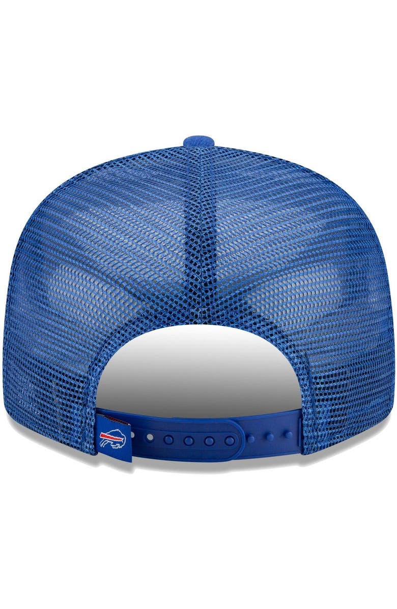 New Era Men's New Era Royal Buffalo Bills Script Trucker 9FIFTY Snapback Hat, Alternate, color, 