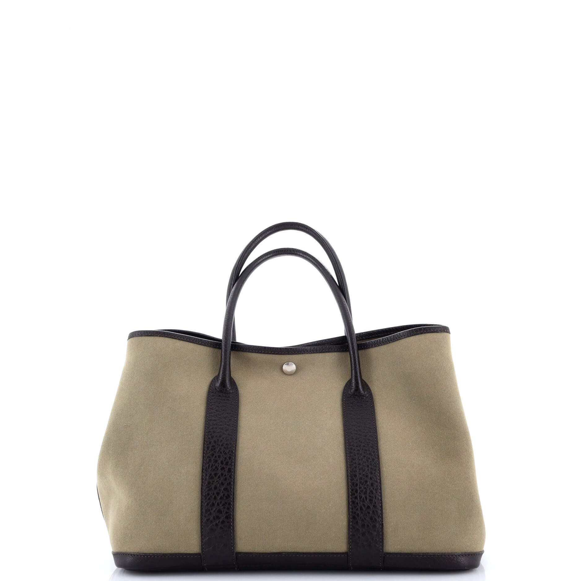 Pre-Owned Hermes Garden Party Tote Toile and Leather 36, Alternate, color, 