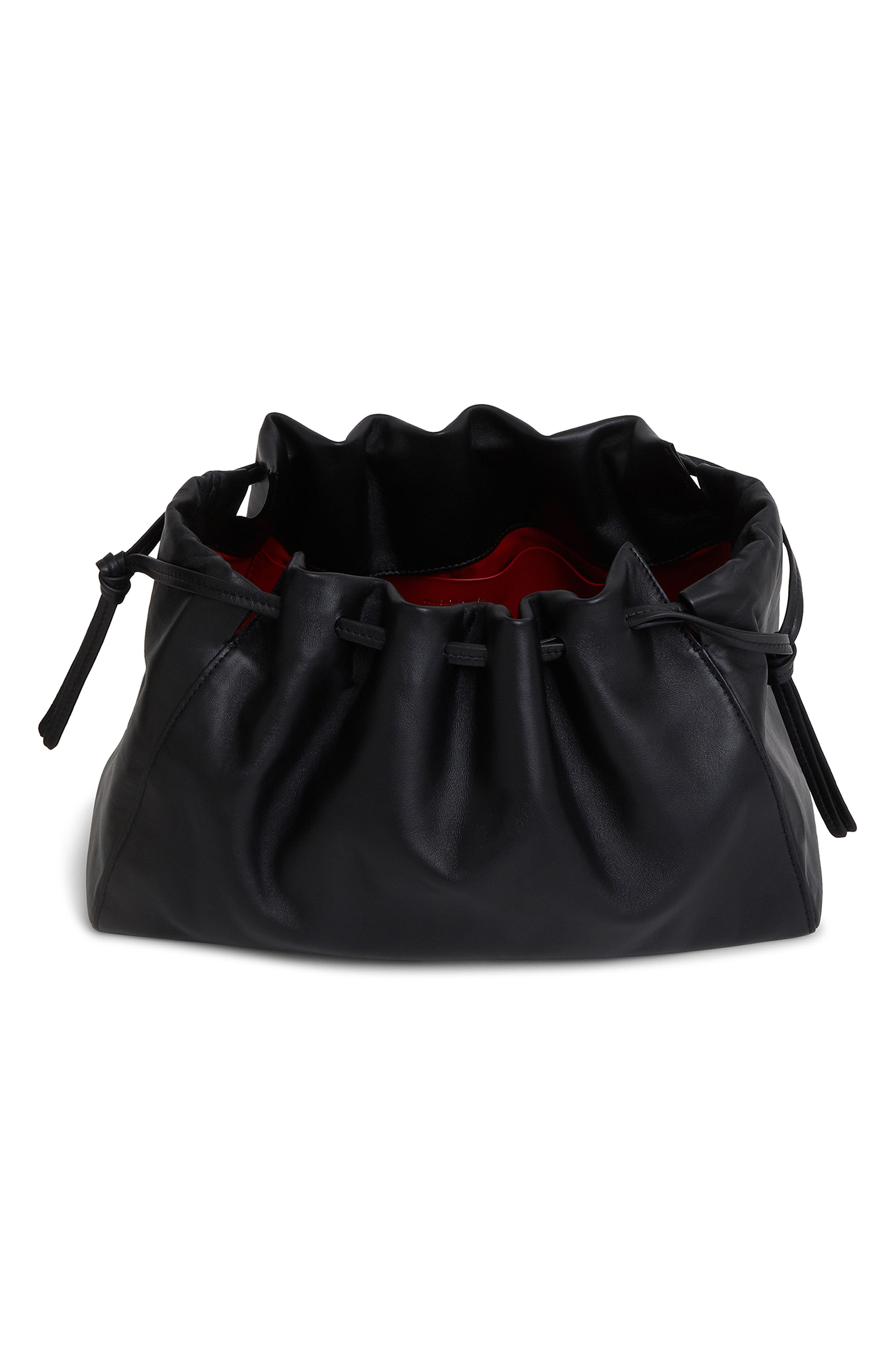 Mansur Gavriel Mini Bloom Leather Drawstring Bag, Alternate, color, 