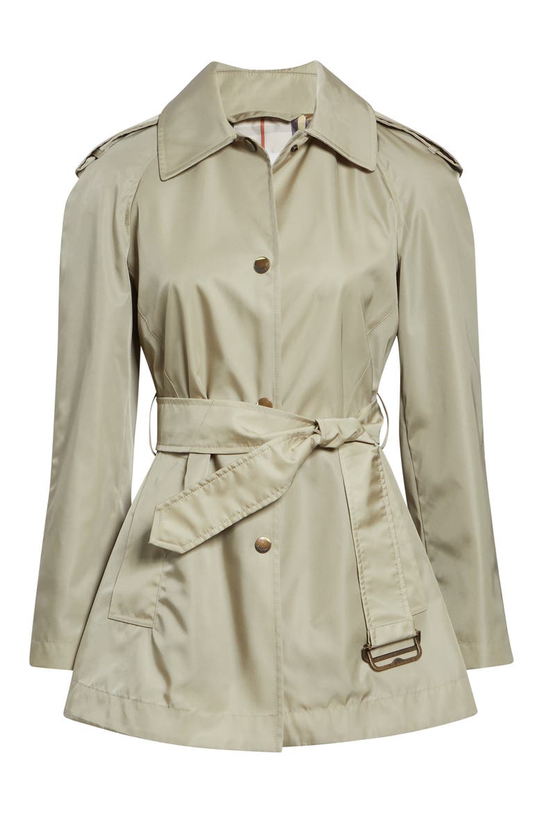Tilgate Short Hooded Trench Coat, Alternate, color, SPARROW BEIGE