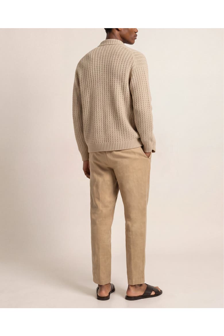 Thomas Relaxed Fit Long Sleeve Knitted Shirt, Alternate, color, Cashew