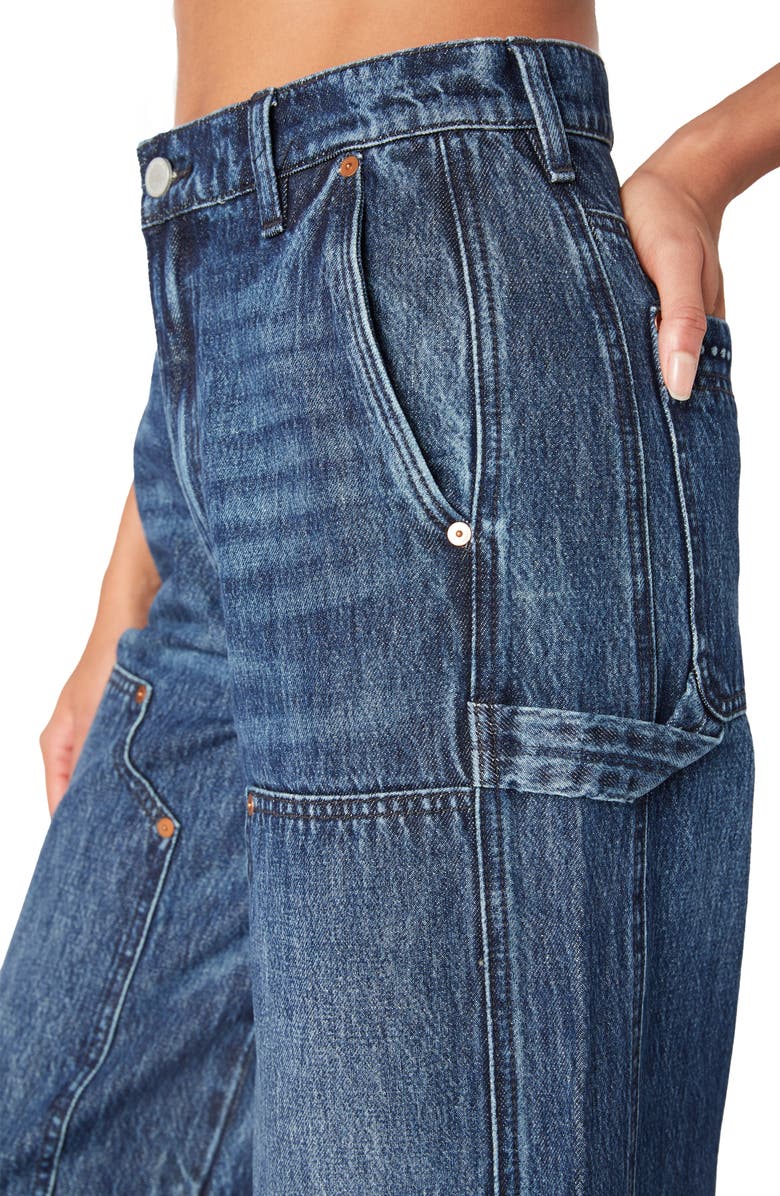 BLANKNYC High Waist Barrel Carpenter Jeans, Alternate, color, In Your Face