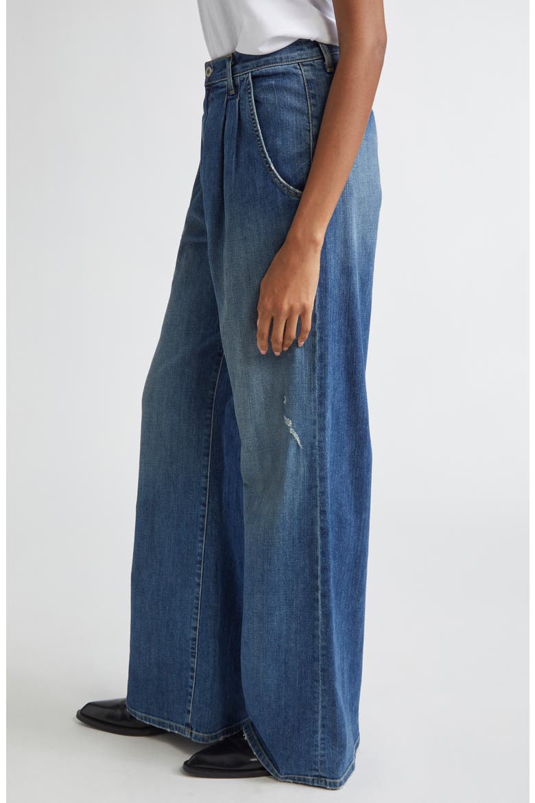 Flora High Waist Trouser Jeans, Alternate, color, CLASSIC WASH