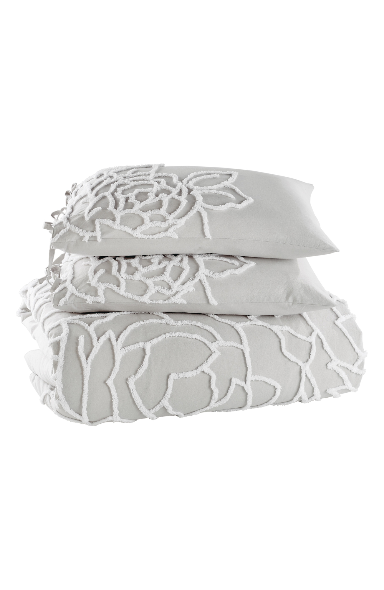 Peri Home Chenille Rose Duvet Cover & Shams Set - Grey, King