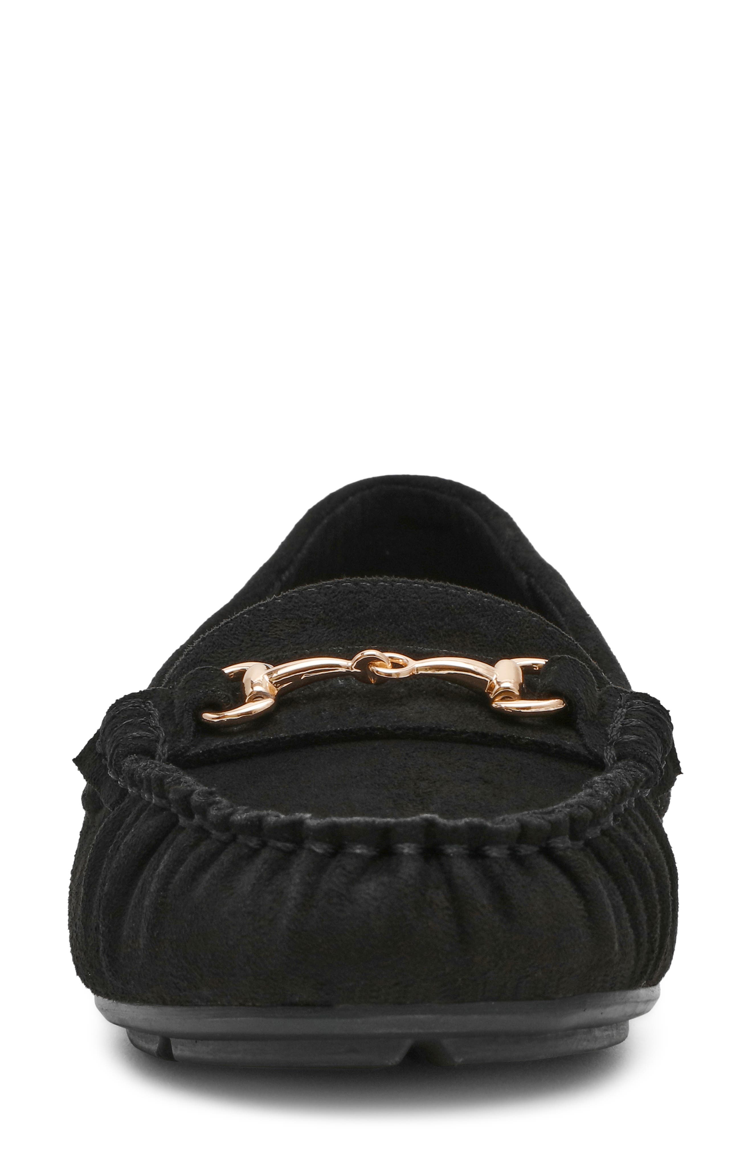 Anne Klein Hewlett Bit Loafer, Alternate, color, Black Suede