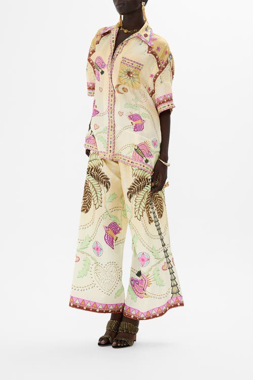 Camilla Oversized Shirt With Pocket Aswan Abstract In Aswan Abstract
