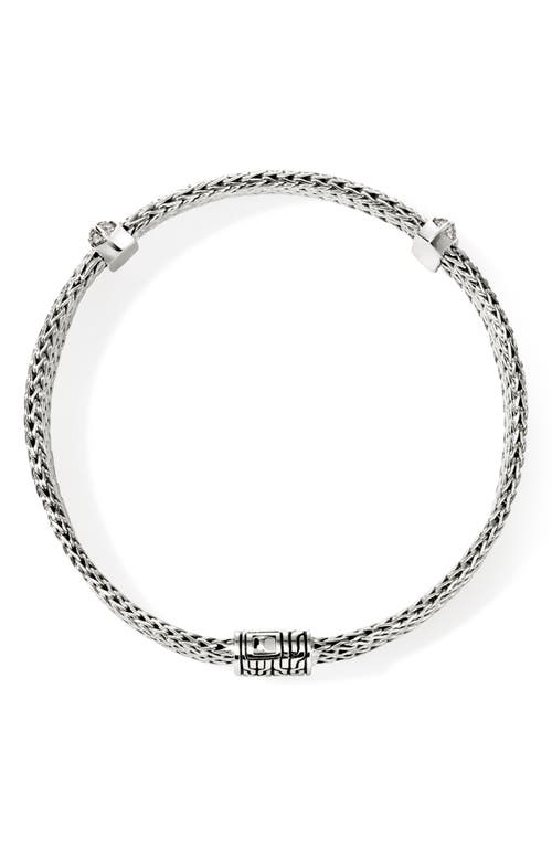 John Hardy Icon Link Diamond Station Bracelet In Silver