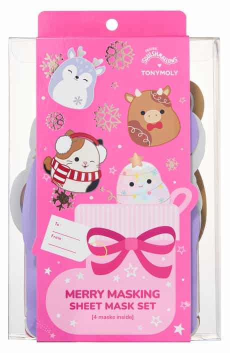 Squishmallows x TONYMOLY Merry Masking 4-Piece Sheet Mask Set