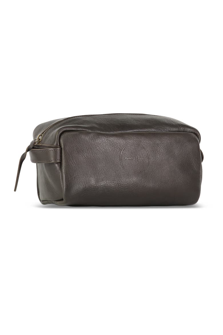 Leather Toiletry Wash Bag, Main, color, Mahogany Brown