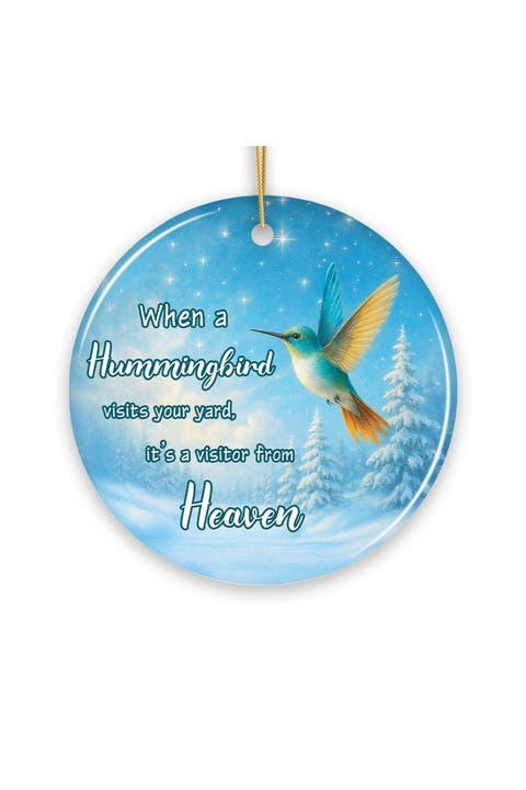 Hummingbird Visitor From Heaven Ornament - Version 2