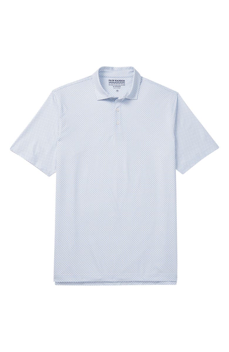 Fair Harbor Compass Print Polo, Alternate, color, White Geo