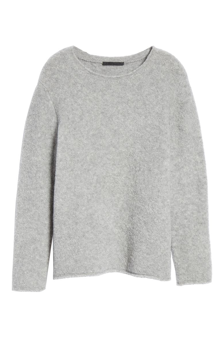 Bouclé Sweater, Alternate, color, GREY