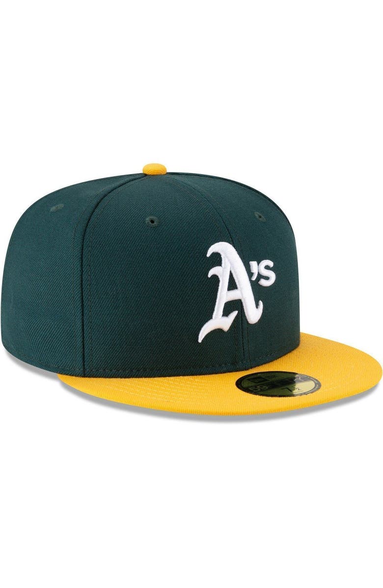 New Era Men's New Era Green Oakland Athletics 1989 World Series Wool 59FIFTY Fitted Hat, Alternate, color,