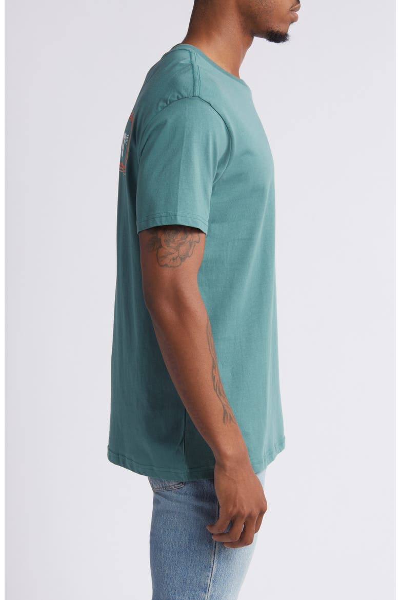 Walled Logo Cotton Graphic T-Shirt, Alternate, color, MARINE GREEN