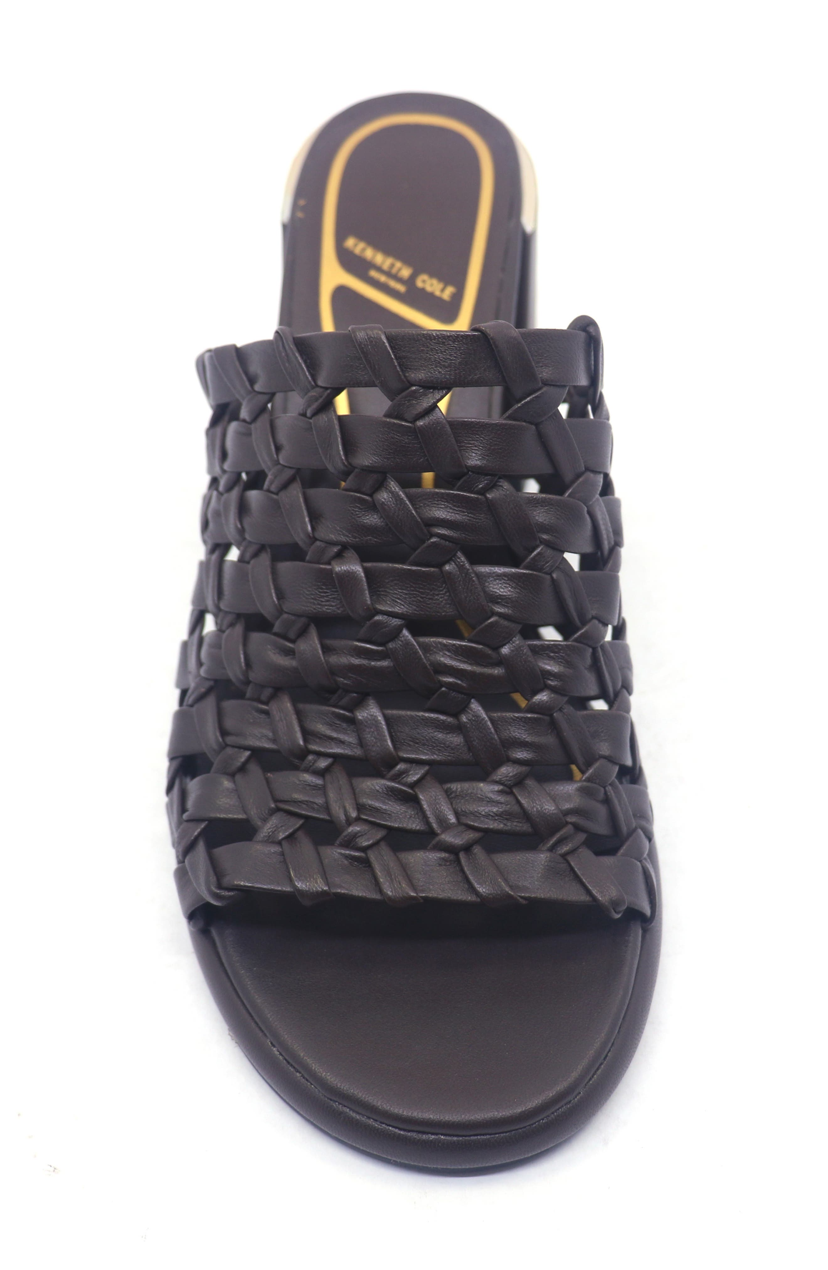 Kenneth Cole Solara Slide Sandal, Alternate, color, Dark Brown Leather