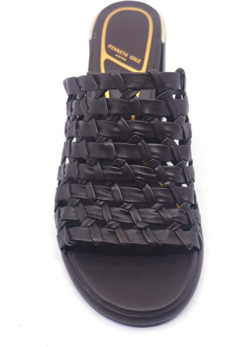 Kenneth Cole Solara Slide Sandal, Alternate, color, Dark Brown Leather