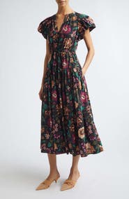 Ulla Johnson Marin Floral Cotton Midi Dress