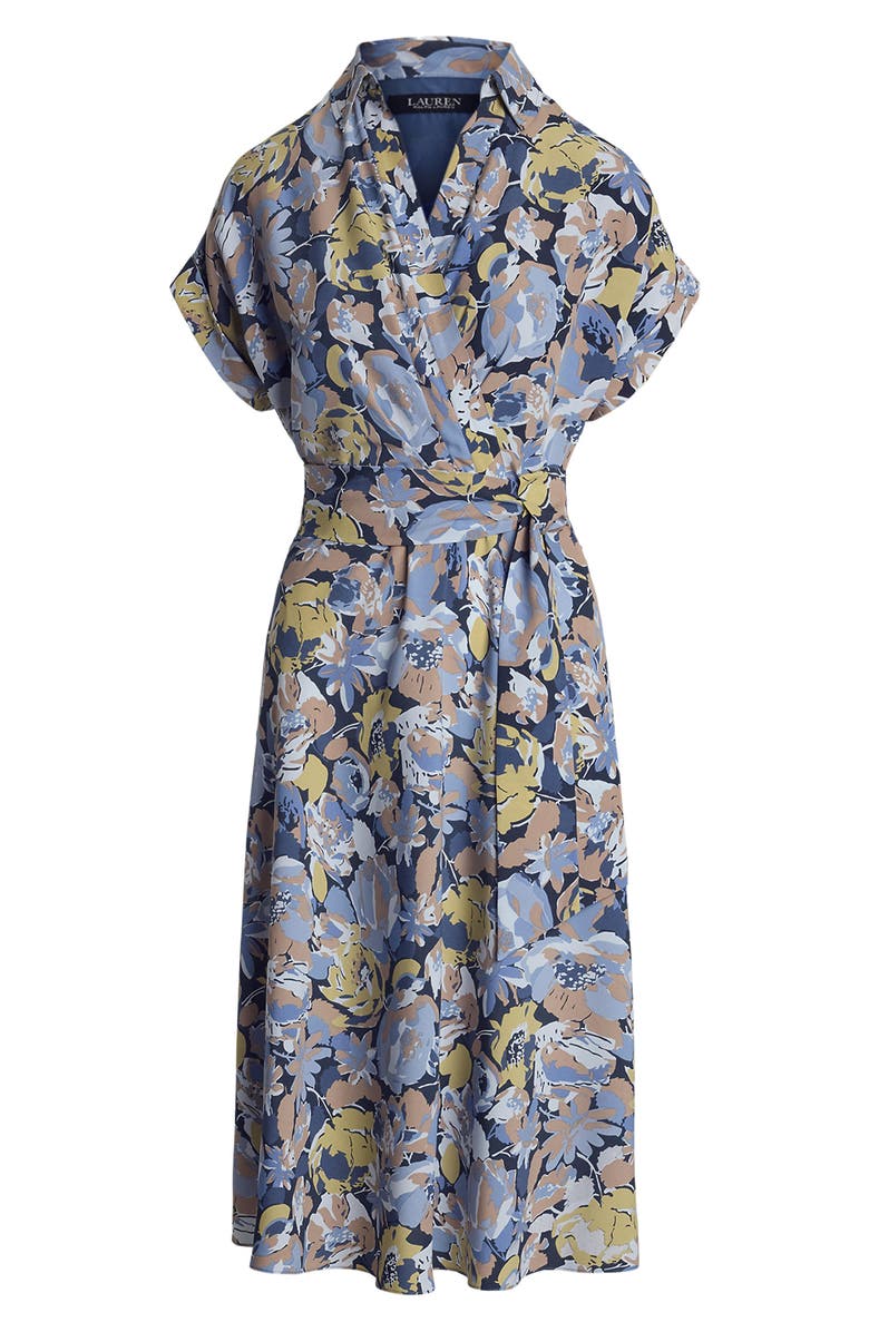 Ralph Lauren Wrap Midi Dress, Alternate, color, 