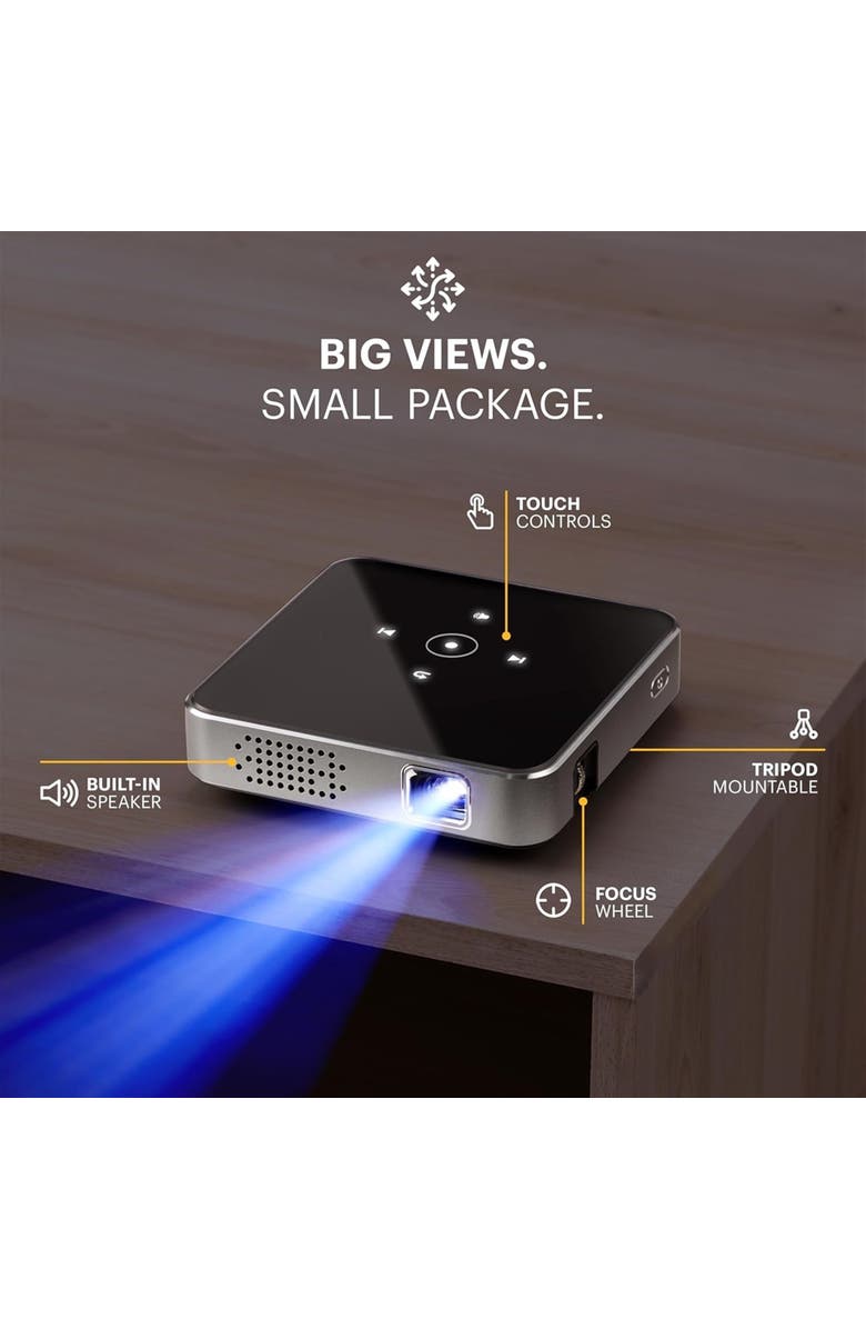 Kodak Luma 75 Ultra Mini Projector, Portable Pico Projector with Carrying Case, Alternate, color, Black