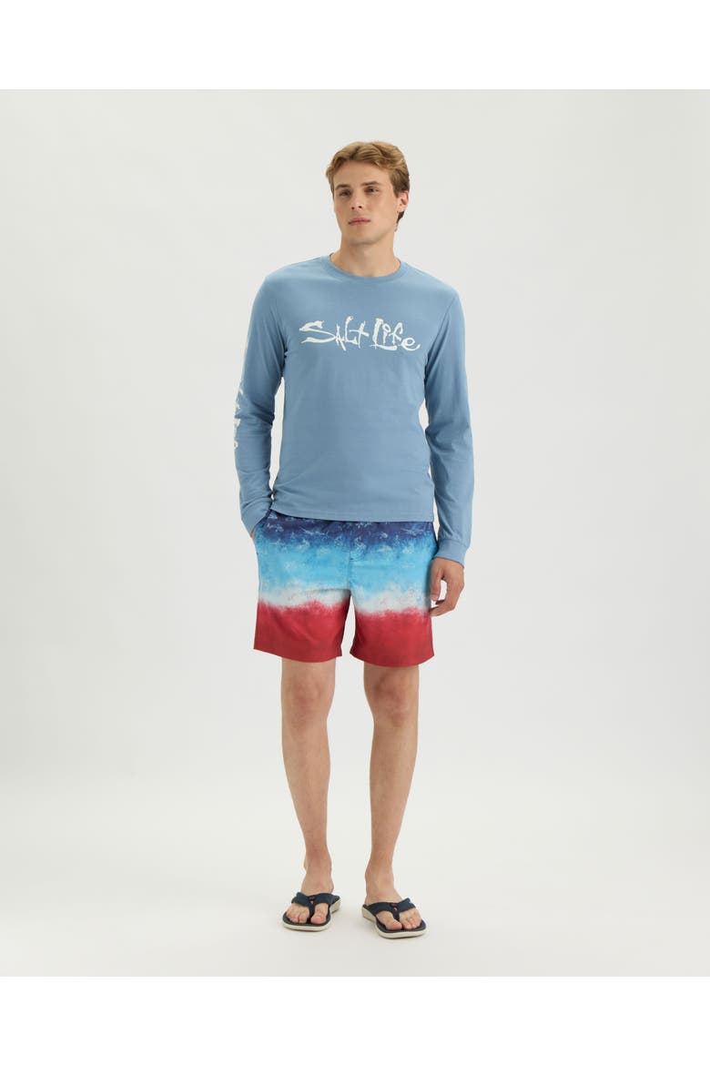 Signature Long Sleeve Tee, Alternate, color, WINDWARD BLUE