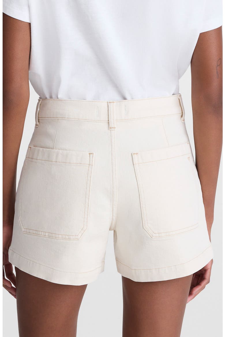 The Emmy Patch Pocket High Waist Denim Shorts, Alternate, color, VINTAGE CANVAS
