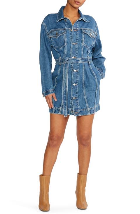Joelle Long Sleeve Denim Trucker Jacket Dress