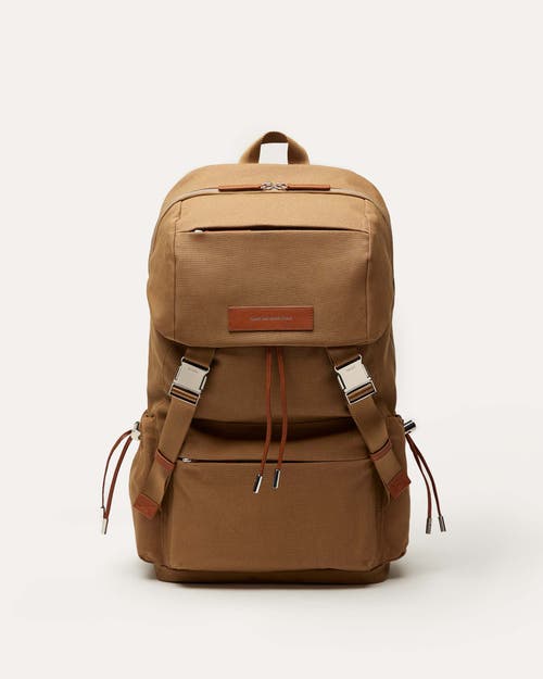 Want Les Essentiels De La Vie Want Les Essentiels Bishop Organic Cotton Canvas Backpack In Dark Camel