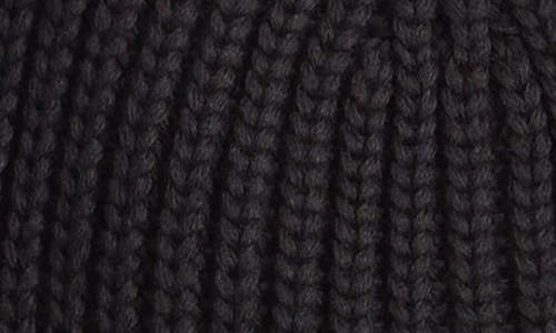 Shop Moncler Logo Cotton Rib Beanie In Black