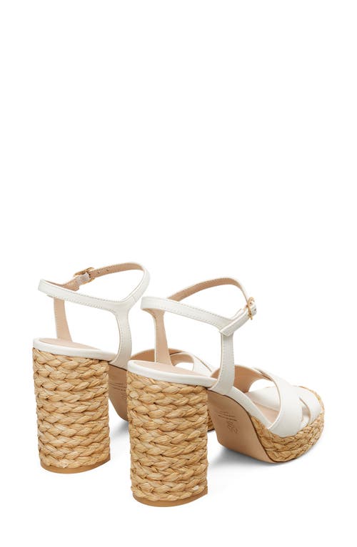 Stuart Weitzman Dayna Platform Sandal In Cream/natural
