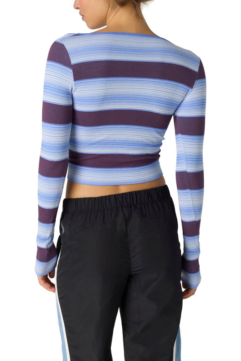 Glow Getter Striped Long Sleeve Knit Top, Alternate, color, HOLLY STRIPE- BLUE C