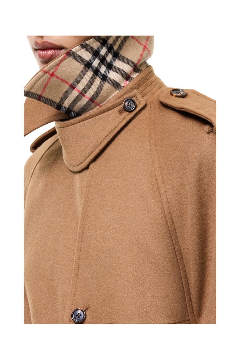 Cashmere Belmont Trench Cape, Alternate, color, Camel brown