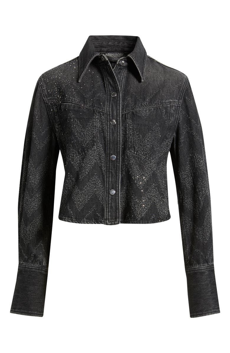 BOSS Orange Crop Denim Jacket, Alternate, color, Black