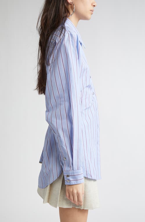 Rabanne Stripe Cotton Poplin Button-up Shirt