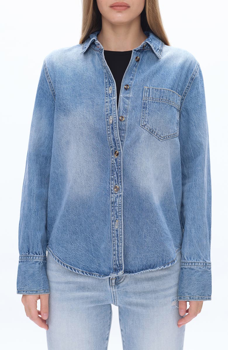 Bayeas Classic Denim Button-Up Shirt, Main, color, Cambridge