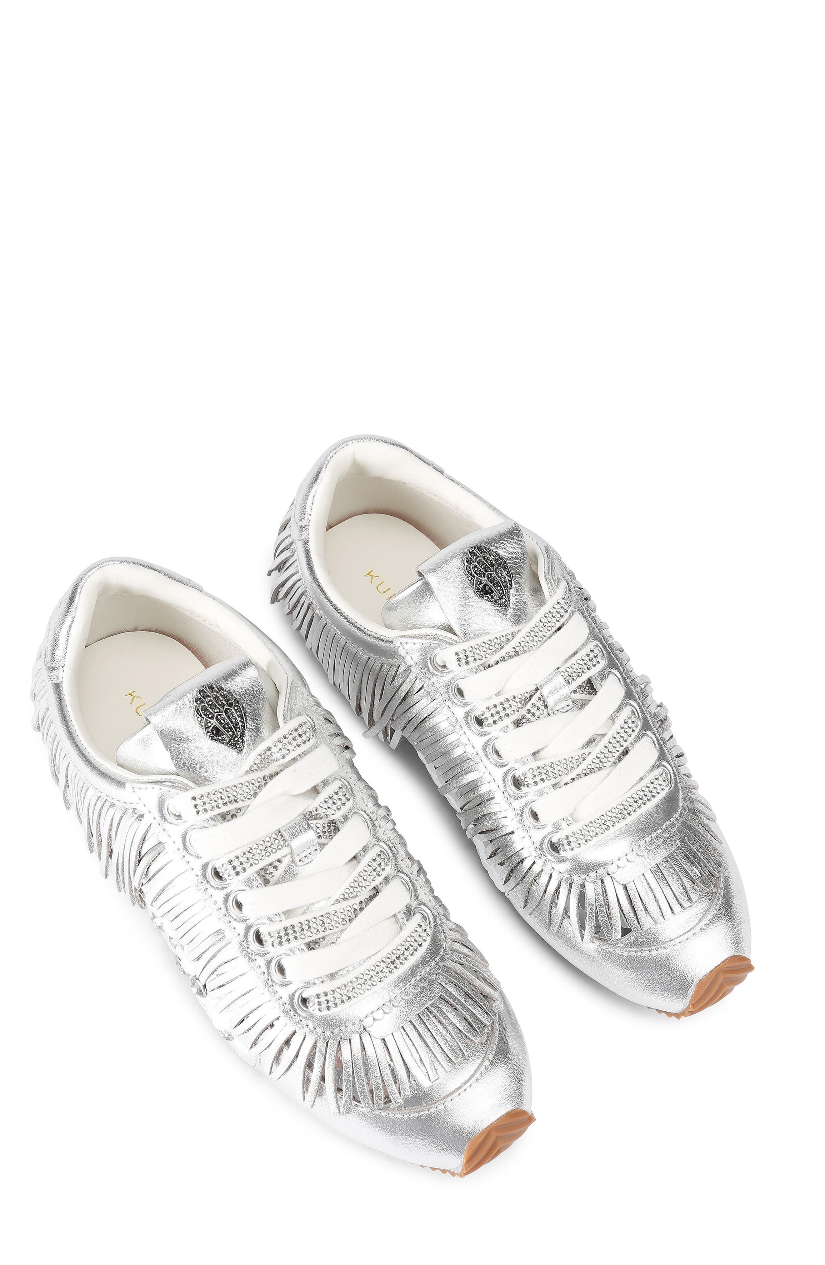 Kurt Geiger London Islington Fringe Sneaker, Alternate, color, Silver