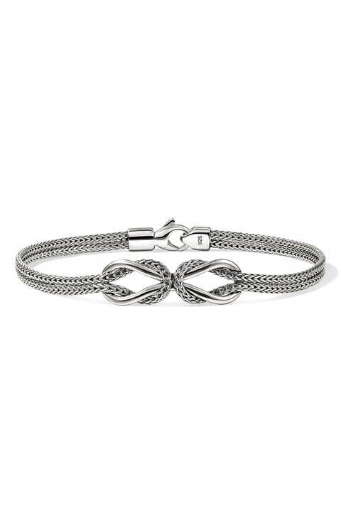 Infinite Love Knot Sterling Silver Bracelet