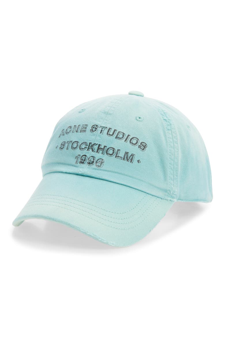 Cuddy Logo Stamp Sunkissed Cotton Twill Baseball Cap, Main, color, MINT GREEN
