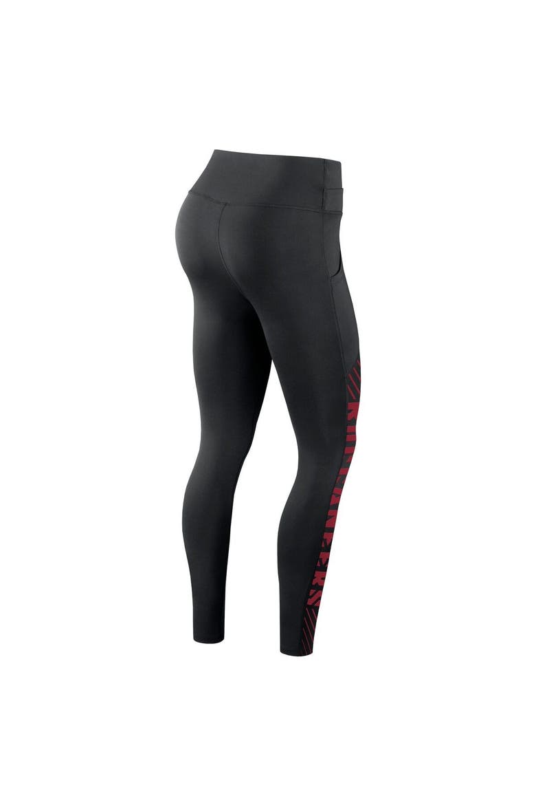 Women's Nike Black Tampa Bay Buccaneers Yard Line Crossover Leggings, Alternate, color, Black