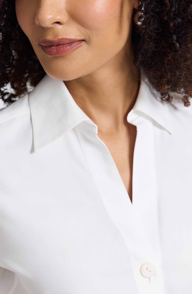 Foxcroft Paityn Non-Iron Cotton Shirt, Alternate, color, White