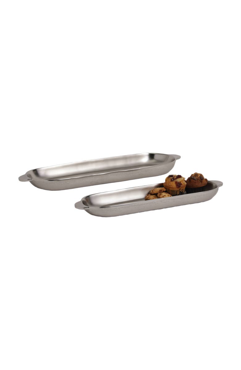 The Collective Nickel Long Trays Set of 2, Alternate, color, Nickel