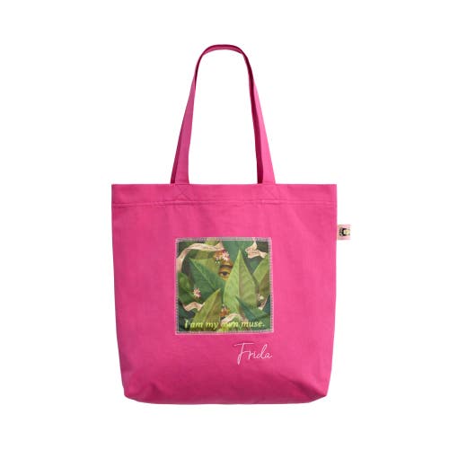 Lost Pattern Nyc "i Am My Own Muse By Frida" Cotton Tote Bag