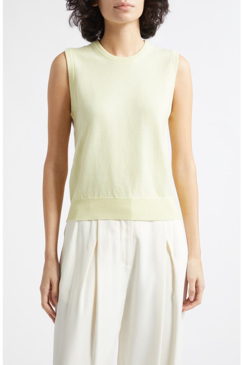 Iris Cashmere Sweater Vest, Main, color, CITRON