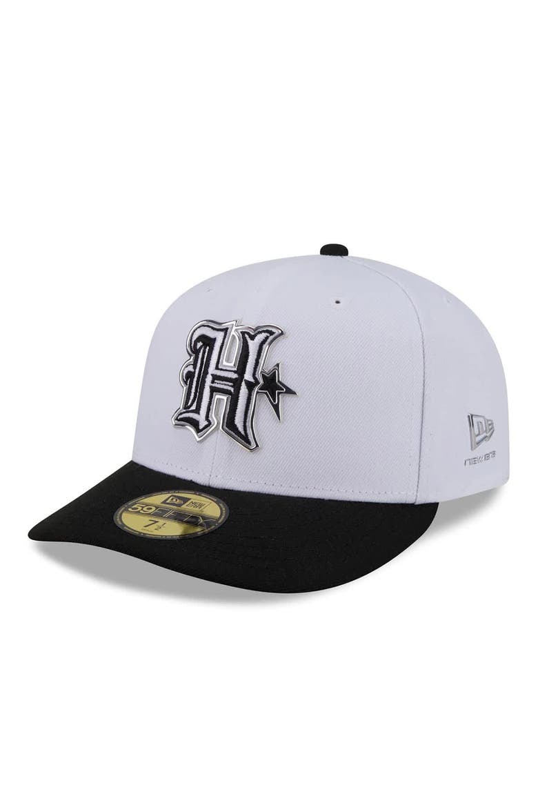 Men's New Era  White/Black Houston Texans 2026 NFL Draft Pre-Curved 59FIFTY Fitted Hat, Main, color, White