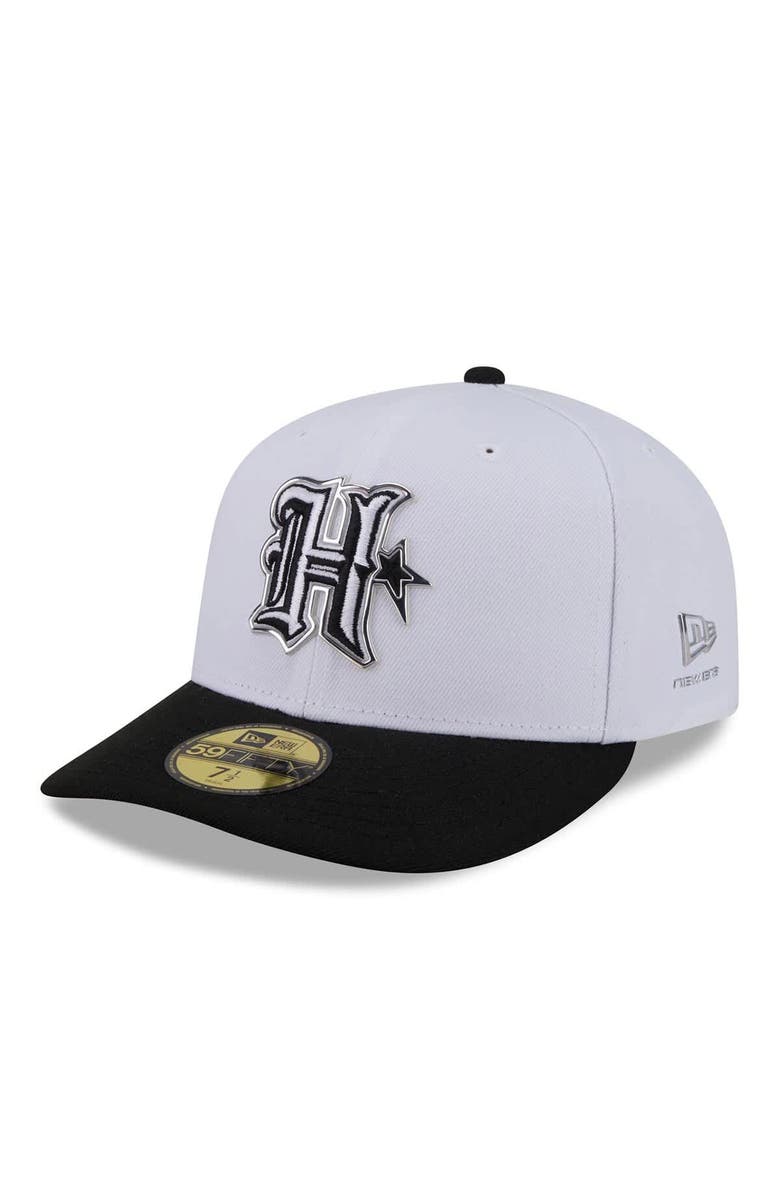 New Era Men's New Era White/Black Houston Texans 2026 NFL Draft Pre-Curved 59FIFTY Fitted Hat, Main, color, White