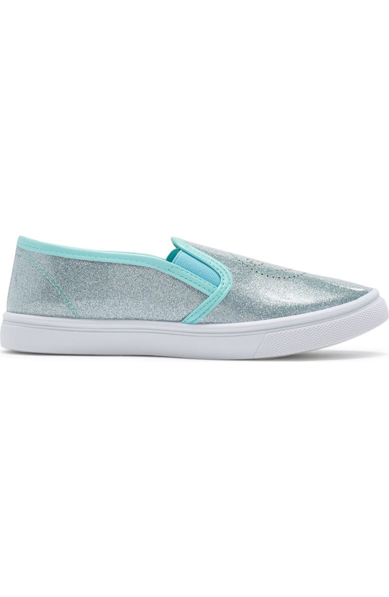 OLIVIA MILLER Perforated Glitter Slip-On Sneaker, Alternate, color,