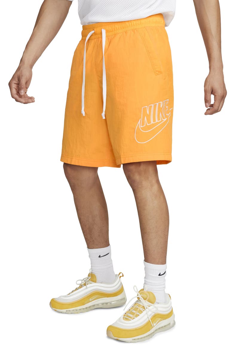 Sportswear Alumni Nylon Shorts, Main, color, SUNDIAL/ WHITE