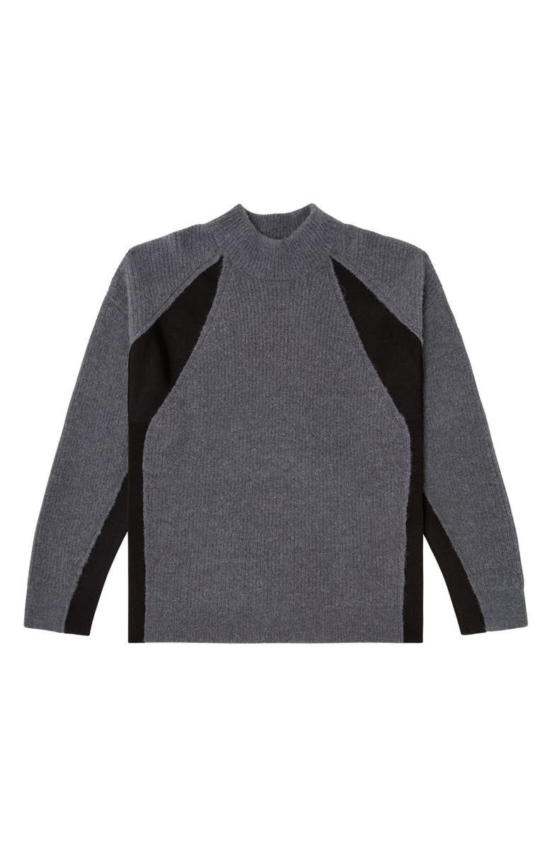 DIESEL<sup>®</sup> K-Lollo Mixed Media Sweater, Alternate, color, Gravel Grey